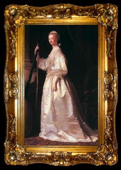 framed  Allan Ramsay Portrait of Lady Mary Coke, ta009-2